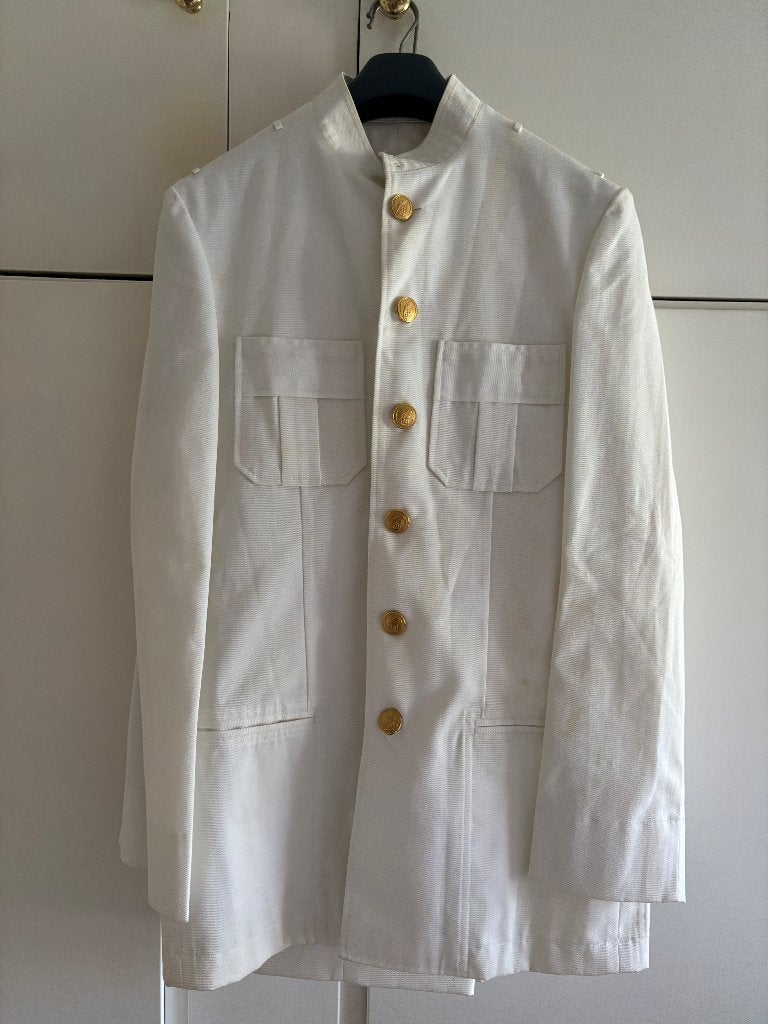Wit cruise schip officieren Uniform, Ophalen, Onbekend, Maat 48/50 (M), Wit