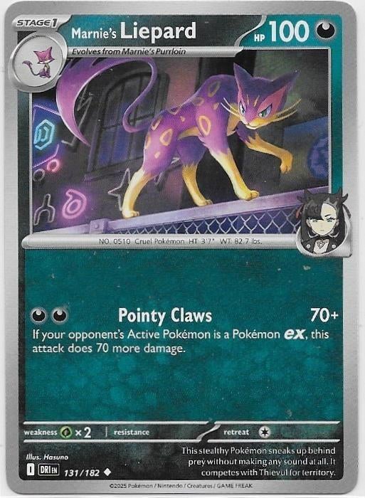 Destined Rivals,  Marnie's Liepard [uncommon] 131/182, Verzenden, Nieuw, Losse kaart