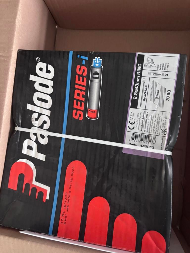 Paslode series -i  2,8 x 63 3750x, Steen of Klei, Zwart, Nieuw, Ophalen of Verzenden