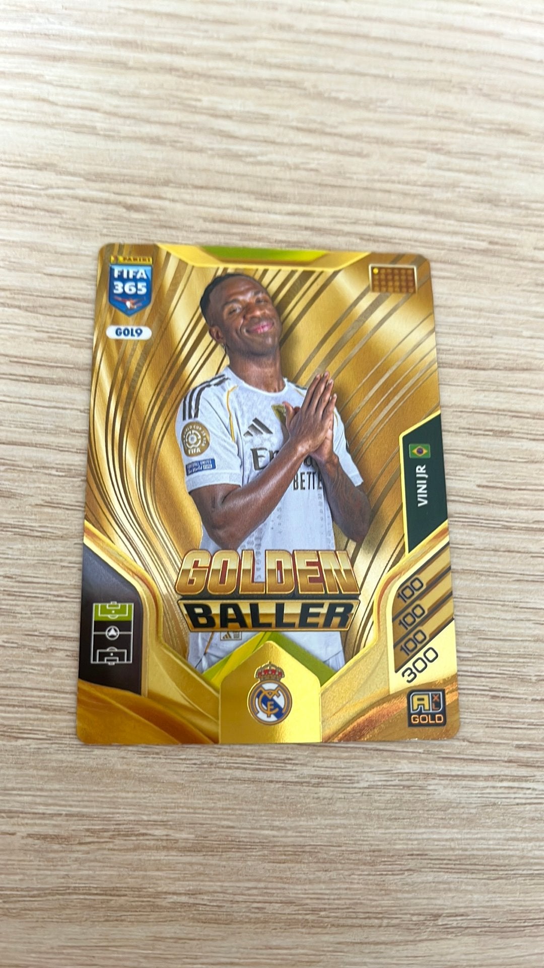 Panini Golden Baller Vini Jr, Ophalen, Nieuw, Losse kaart