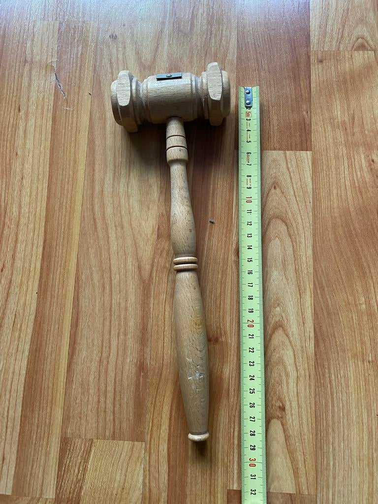 Vintage houten veilinghamer - Perfect voor verzamelaars, Antiek en Kunst, Ophalen of Verzenden