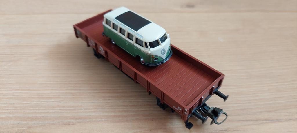 Märklin 00755-08 bakwagen met vw T1, Wisselstroom, Wagon, Ophalen of Verzenden, Zo goed als nieuw