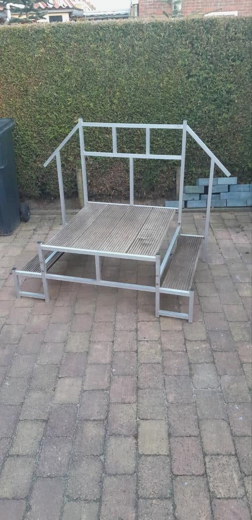 Opstap, trap stacaravan, Ophalen, Gebruikt