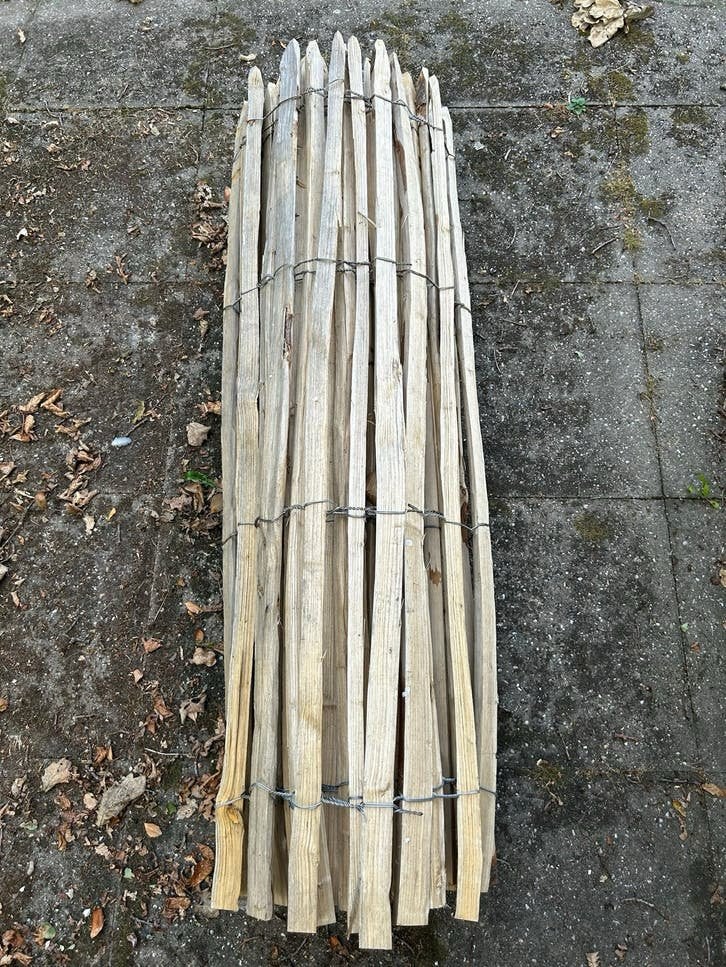 5 mtr schapenhek kastanjehout 150cm hoog, Ophalen, Nieuw, Hout, Tuinhek