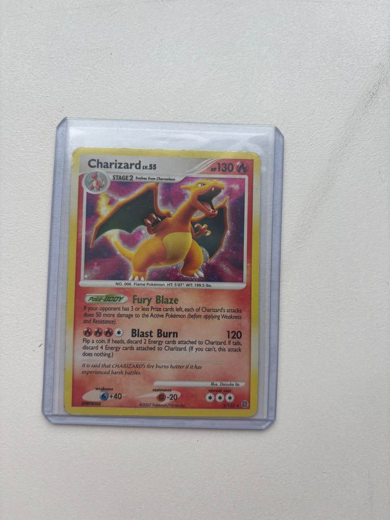 Charizard Lv.55 Pokémon Kaart - Holo Rare, Ophalen of Verzenden, Zo goed als nieuw, Losse kaart, Foil