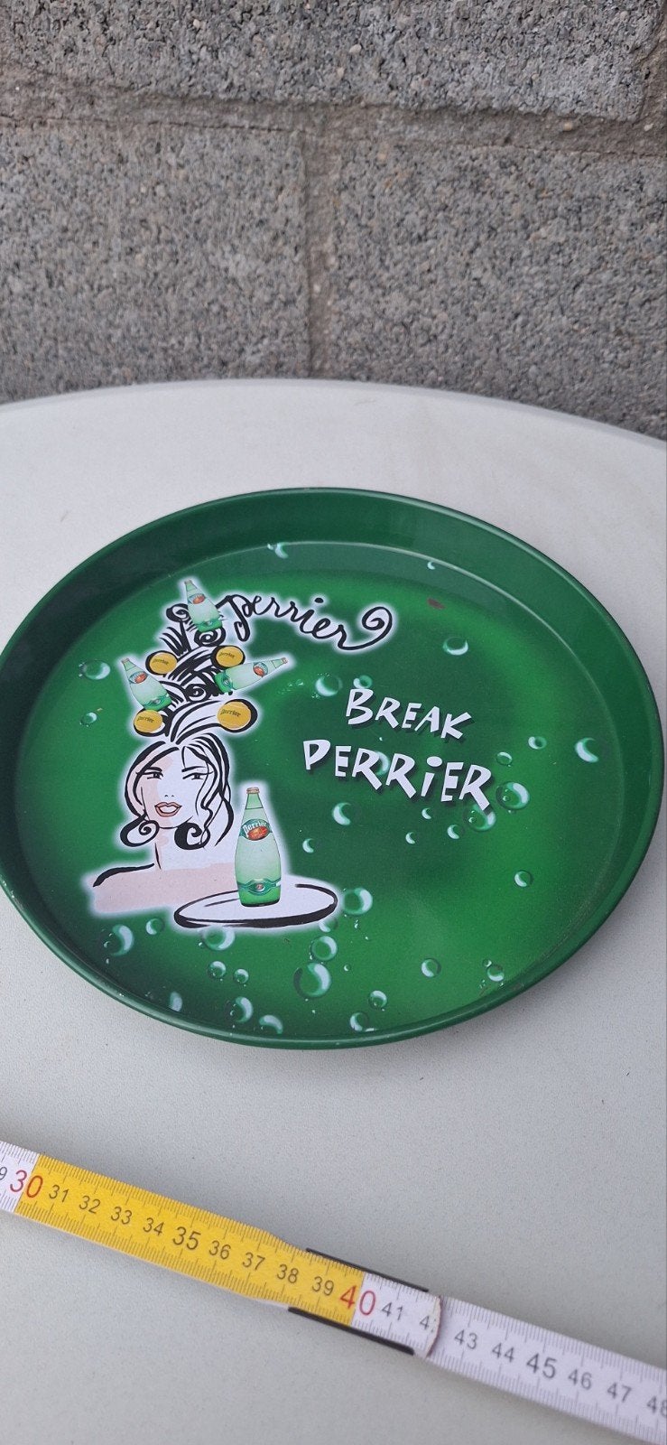 Perrier dienblad fles (27426), Gebruikt, Perrier, ., Ophalen of Verzenden