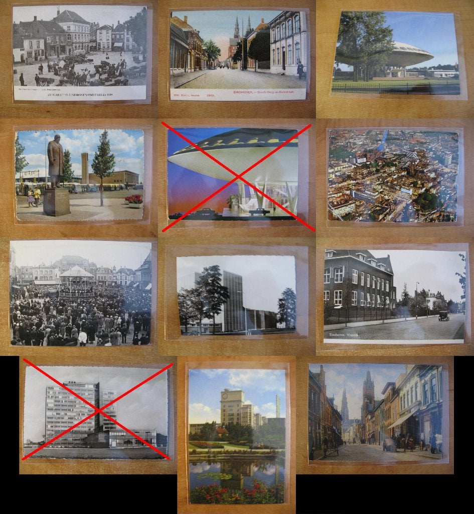 diverse oude en nieuwe ansichten-prentbriefkaarten Eindhoven, Verzamelen, Ophalen of Verzenden, Noord-Brabant