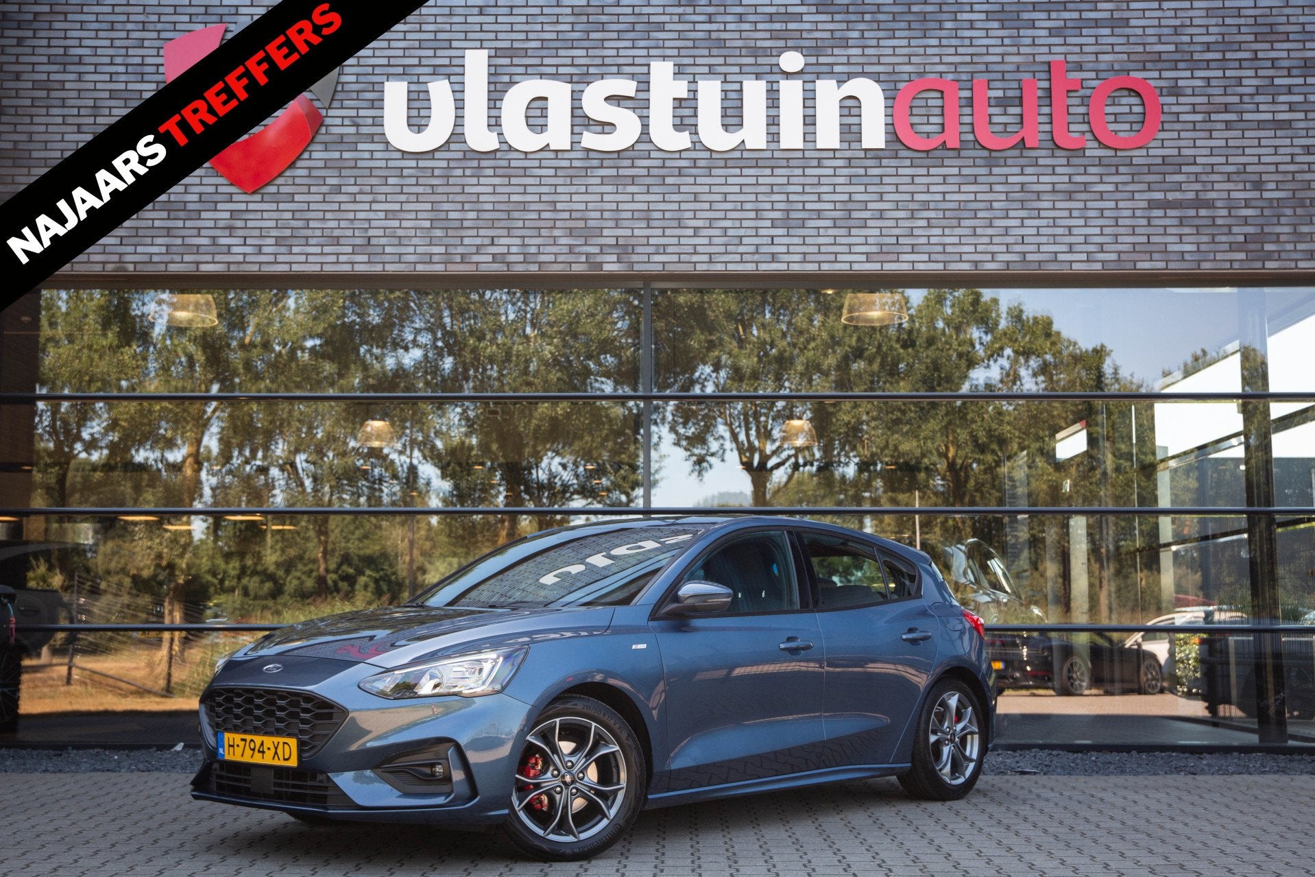 Ford Focus 1.5 EcoBoost ST Line Business ,Stoel/stuurverwarm, Stof, 181 pk, Blauw, Bedrijf