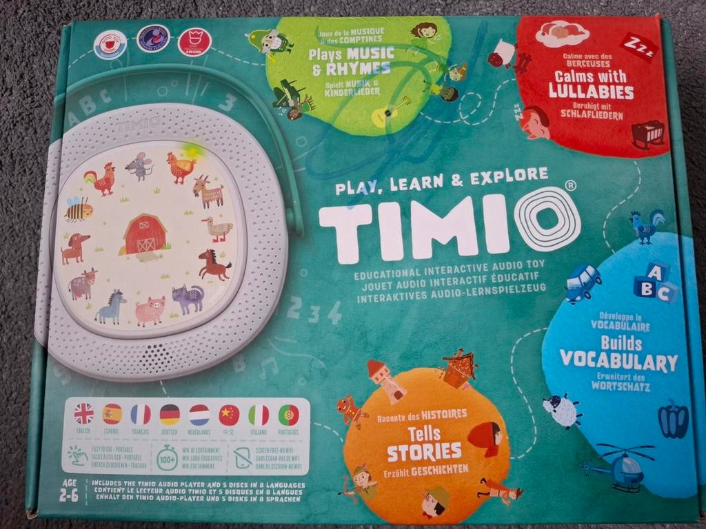 Timio starterkit audio speler met 5 discs, Een of twee spelers, Verzenden, Zo goed als nieuw