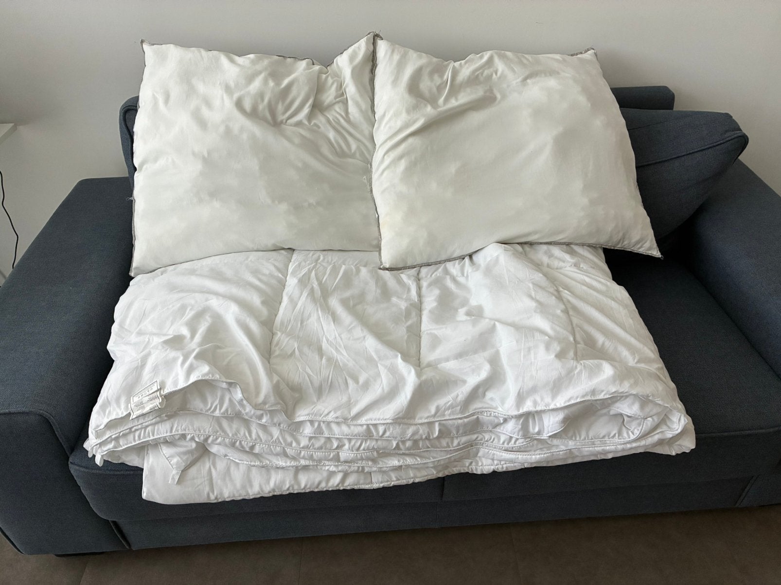 240x220cm Duvet plus two pillows, Ophalen, Gebruikt, Wit, Tweepersoons