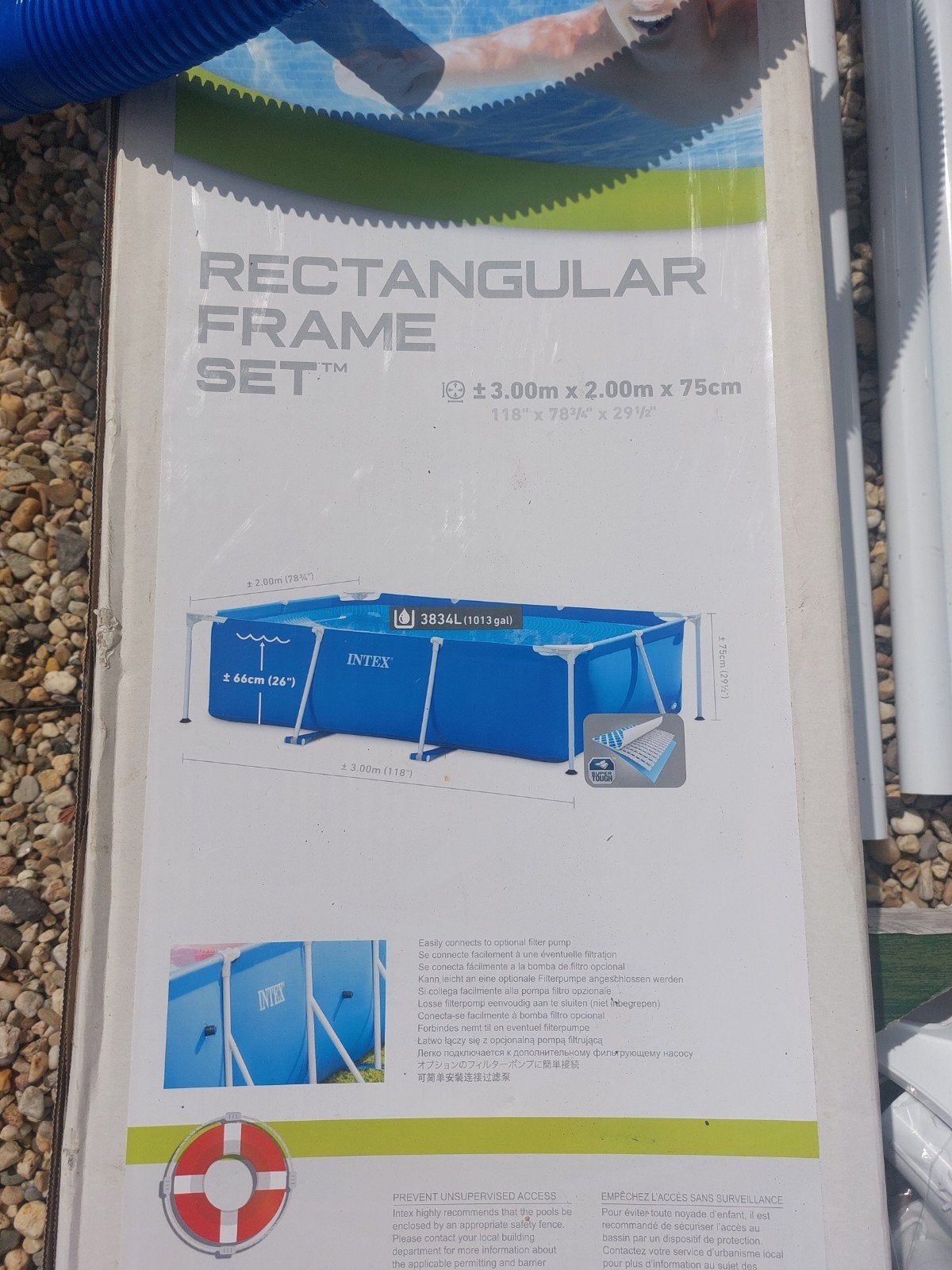 Intex Frame Zwembad 300x200x75 incl zandfilterpomp, Tuin en Terras, Zwembaden, Ophalen, Zo goed als nieuw, Opzetzwembad, 200 tot 400 cm