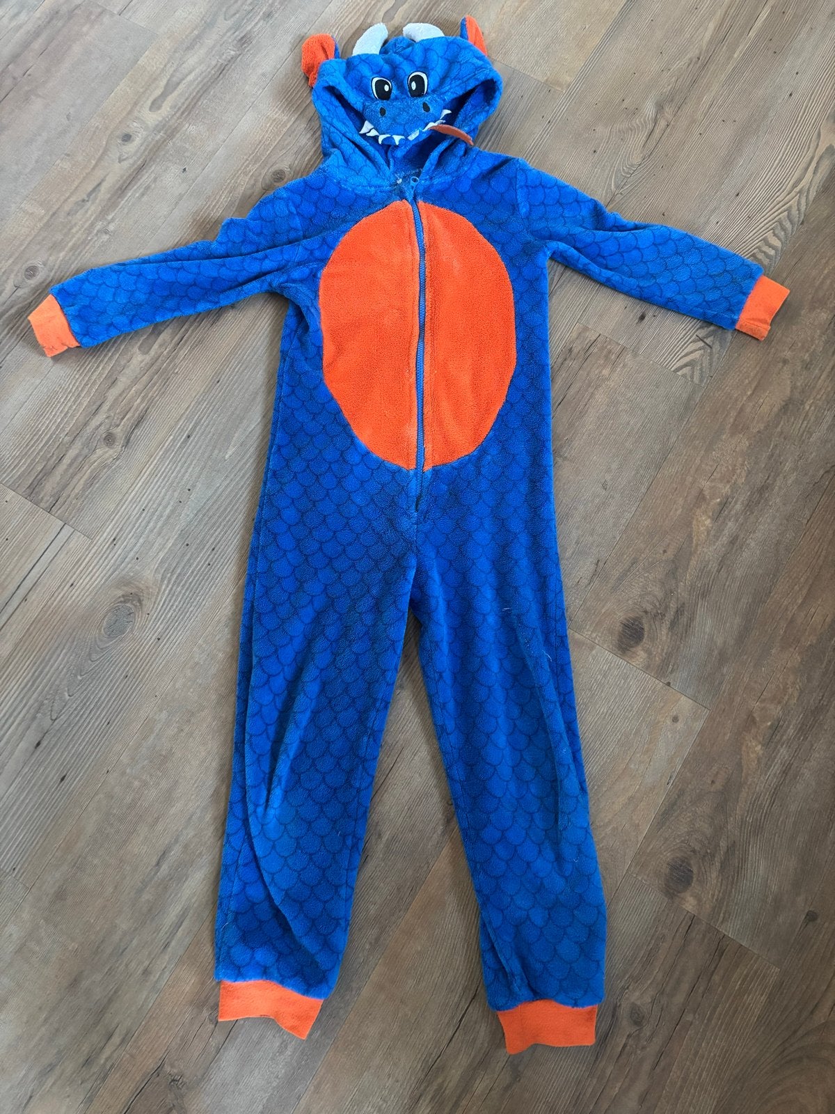 Blauwe draak onesie voor kinderen maat 122/128, Ophalen of Verzenden, Gebruikt, 122 t/m 128, Jongen of Meisje