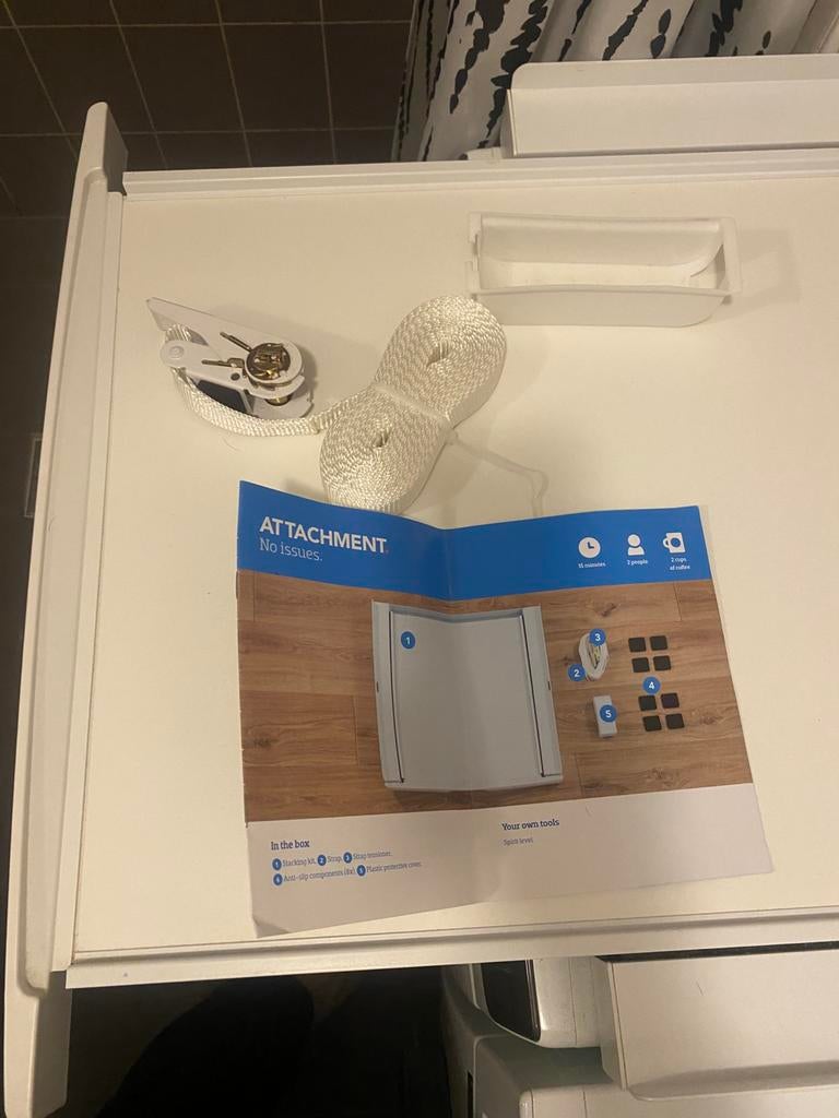 Tussenstuk voor wasmachine en droger, Witgoed en Apparatuur, Wasmachines, Ophalen, Nieuw, 1200 tot 1600 toeren, Minder dan 85 cm