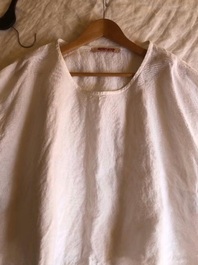 wijde linnen top Privatsachen mt one size M, Maat 38/40 (M), Verzenden, Wit, Privatsachen