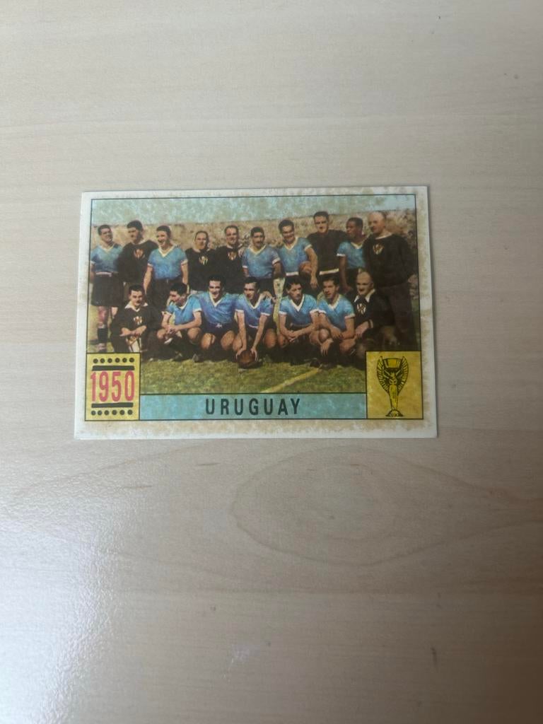 Panini Mexico 70 WK 1950 Uruguay Voetbalplaatje, Ophalen of Verzenden, Gebruikt, Plaatje