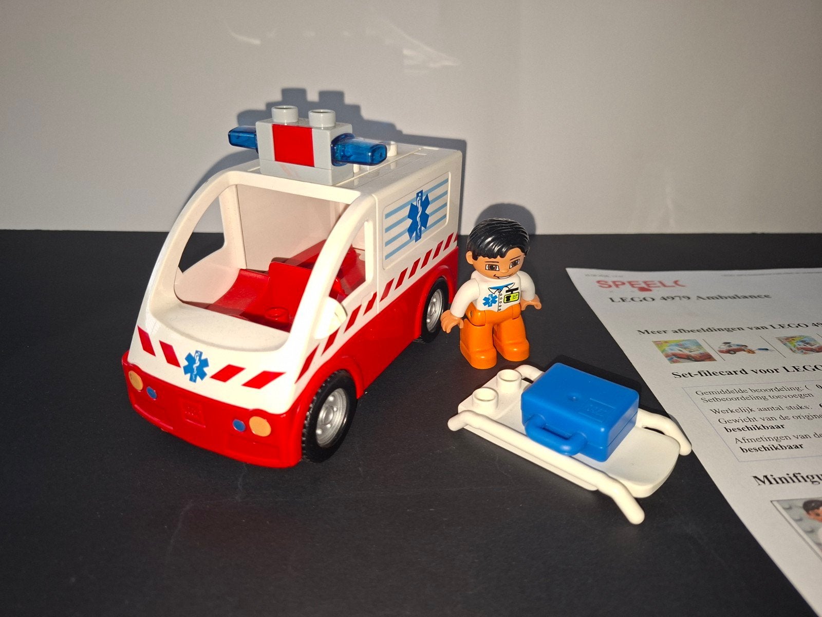 LEGO Duplo Ambulance 4979 met figuur en brancard, Ophalen, Gebruikt, Overige merken