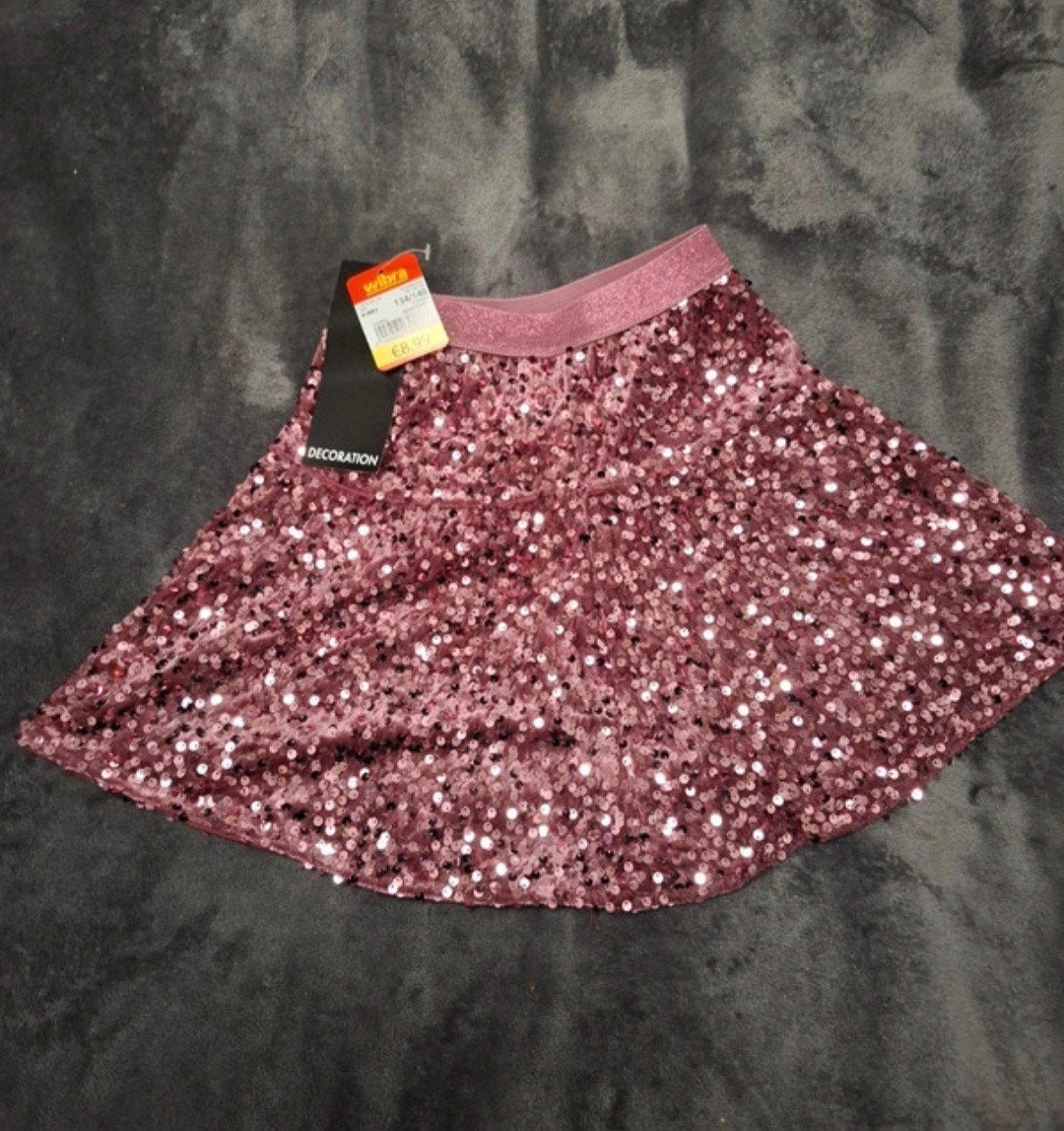 Wibra glitter rokje nieuw maat 134/140, Meisje, Nieuw, Ophalen of Verzenden, Jurk of Rok