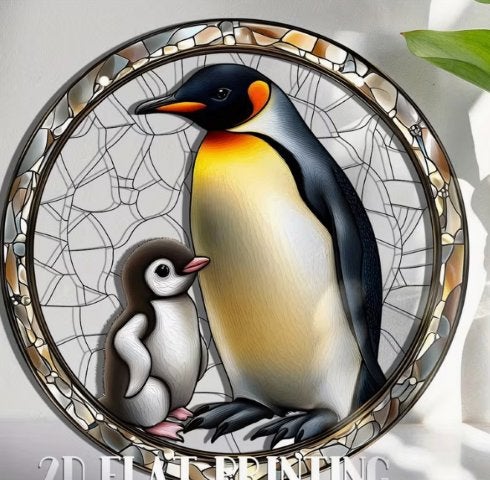 Raamhanger Pinguïn met jong, Ophalen of Verzenden, Nieuw