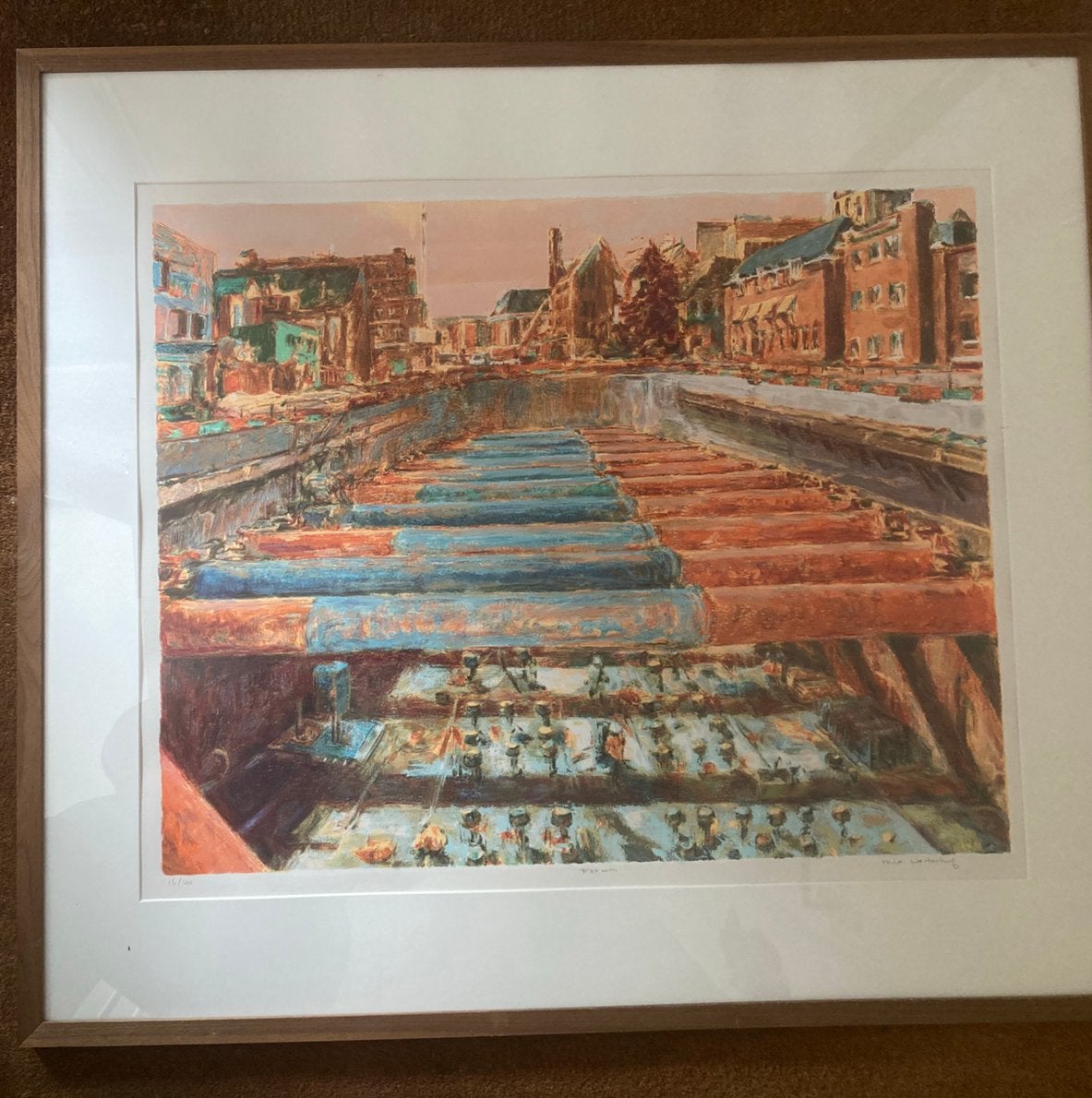 Genummerde zeefdruk “Forum” Mia Westerhof, Antiek en Kunst, Ophalen