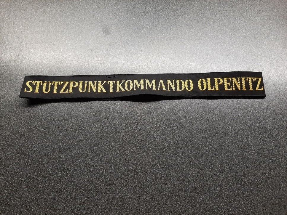 Duitsland  -  Marine mutslint  - Stützpunktkommando OLPENITZ, Verzamelen, Militaria | Algemeen, Ophalen of Verzenden, Marine, Duitsland