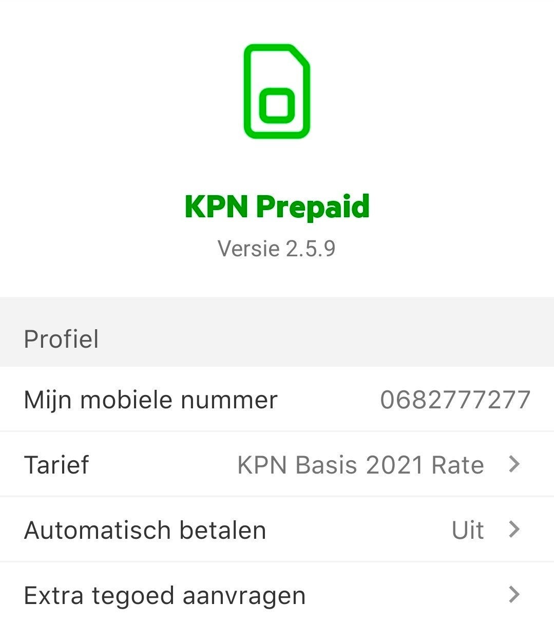 KPN Prepaid 06 nummer ter overname - 0682777277, Ophalen of Verzenden, Gebruikt, KPN, Prepaidkaart