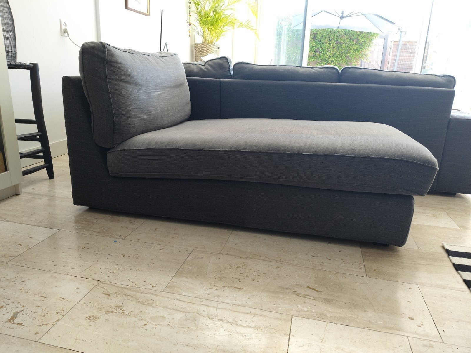 Ikea Kivik Chaise longue - Grijs, Ophalen, Gebruikt, Eenpersoons, Minder dan 150 cm