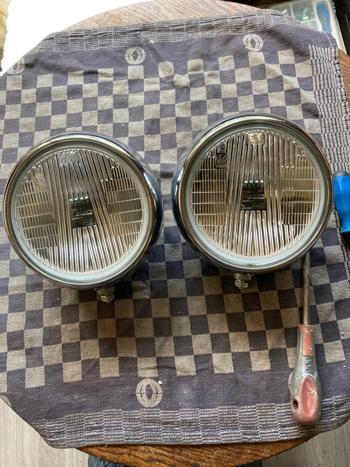 Oldtimer 2 cibe Oscar mistlampen type 180, Auto-onderdelen, Ophalen of Verzenden, Gebruikt