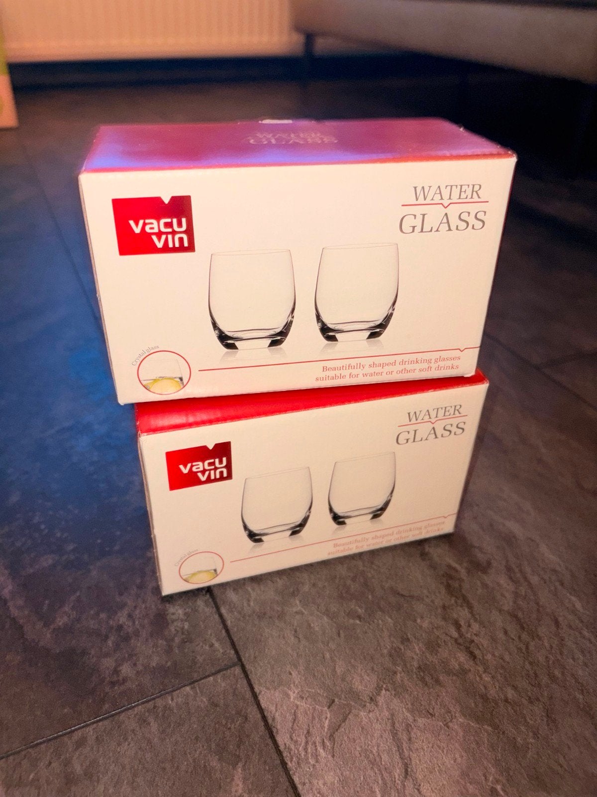 Vacu Vin Waterglazen - Set van 4 (Nieuw in doos), Ophalen, Nieuw, Overige merken, Glas