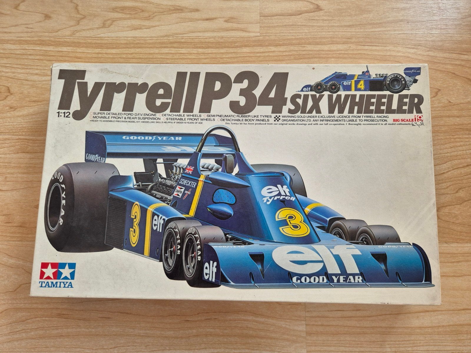 Tamiya Tyrrell P34 Six Wheeler Formule 1 Modelbouwkit, Auto, Groter dan 1:32, Nieuw, Ophalen of Verzenden