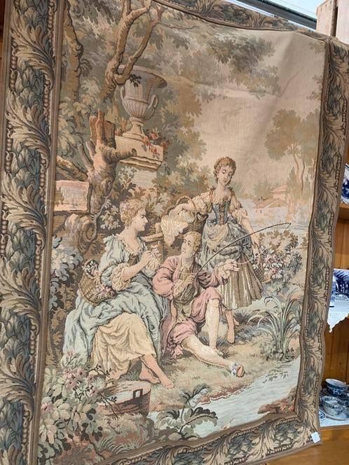 HOOFSE SCÈNES van François Boucher gobelin 150x110 katoen, Antiek en Kunst, Ophalen of Verzenden