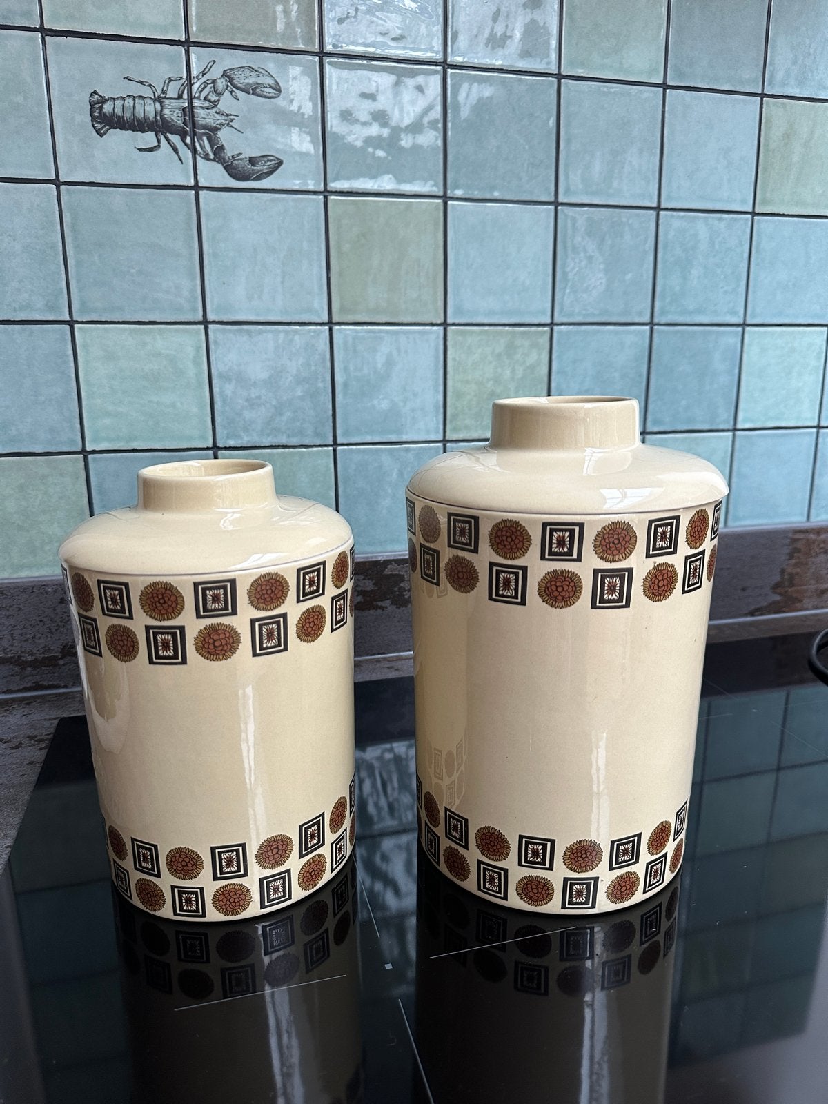 Vintage G.C. Ware voorraadpotten - Vitreous China, Ophalen of Verzenden
