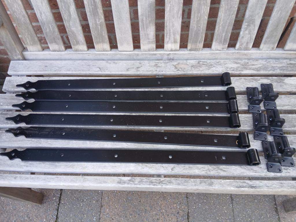 6x Duimheng en plaatheng Zwart 80cm, Doe-het-zelf en Verbouw, Hang- en Sluitwerk, Ophalen of Verzenden, Nieuw, Rvs
