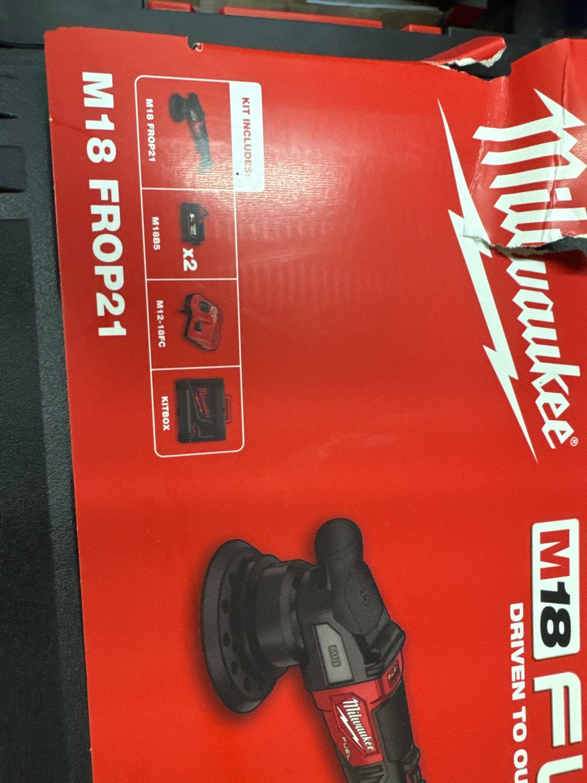 Milwaukee M18 FROP21 Accu Polijstmachine Kit, Doe-het-zelf en Verbouw, Ophalen of Verzenden, Nieuw