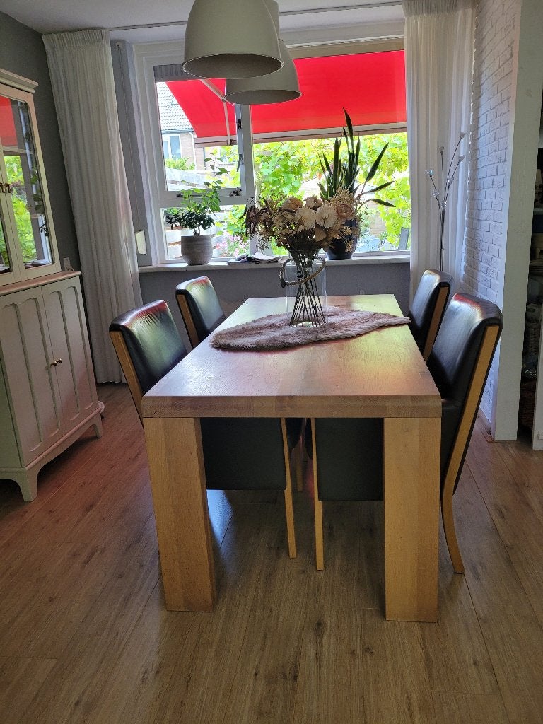 eethoek, Huis en Inrichting, Tafels | Eettafels, Ophalen, Gebruikt, Eikenhout, 50 tot 100 cm