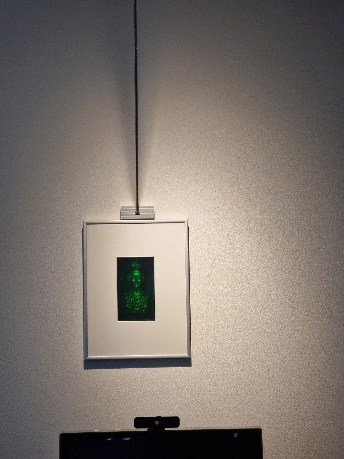 Uniek Hologram Kunstwerk: Groene Buste van Farao, Ophalen