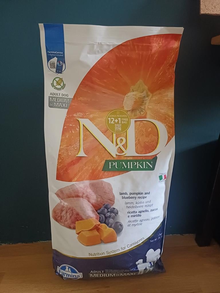 Farmina N&D pumpkin lam 12 kg, Ophalen, Hond