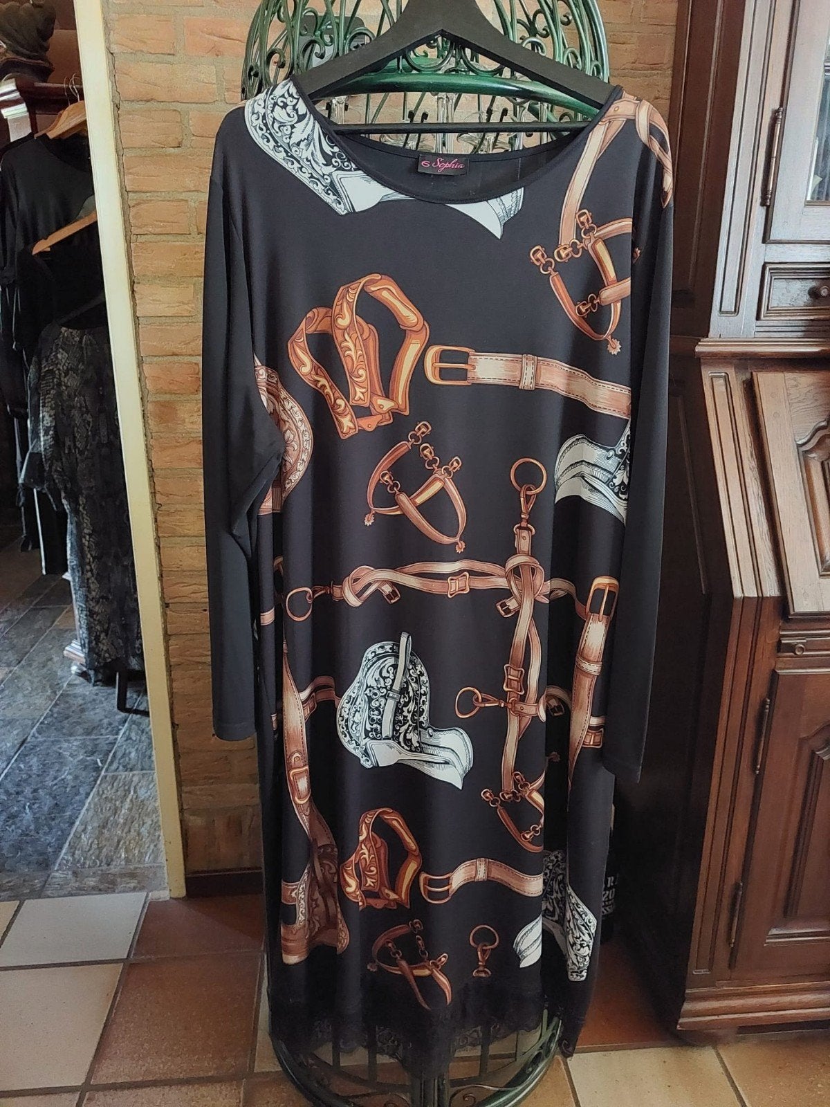 Jurk/Tuniek van het merk Sophia Curvy.  Maat 50/52, Kleding | Dames, Grote Maten, Verzenden, Zo goed als nieuw, Sophia Curvy, Jurk