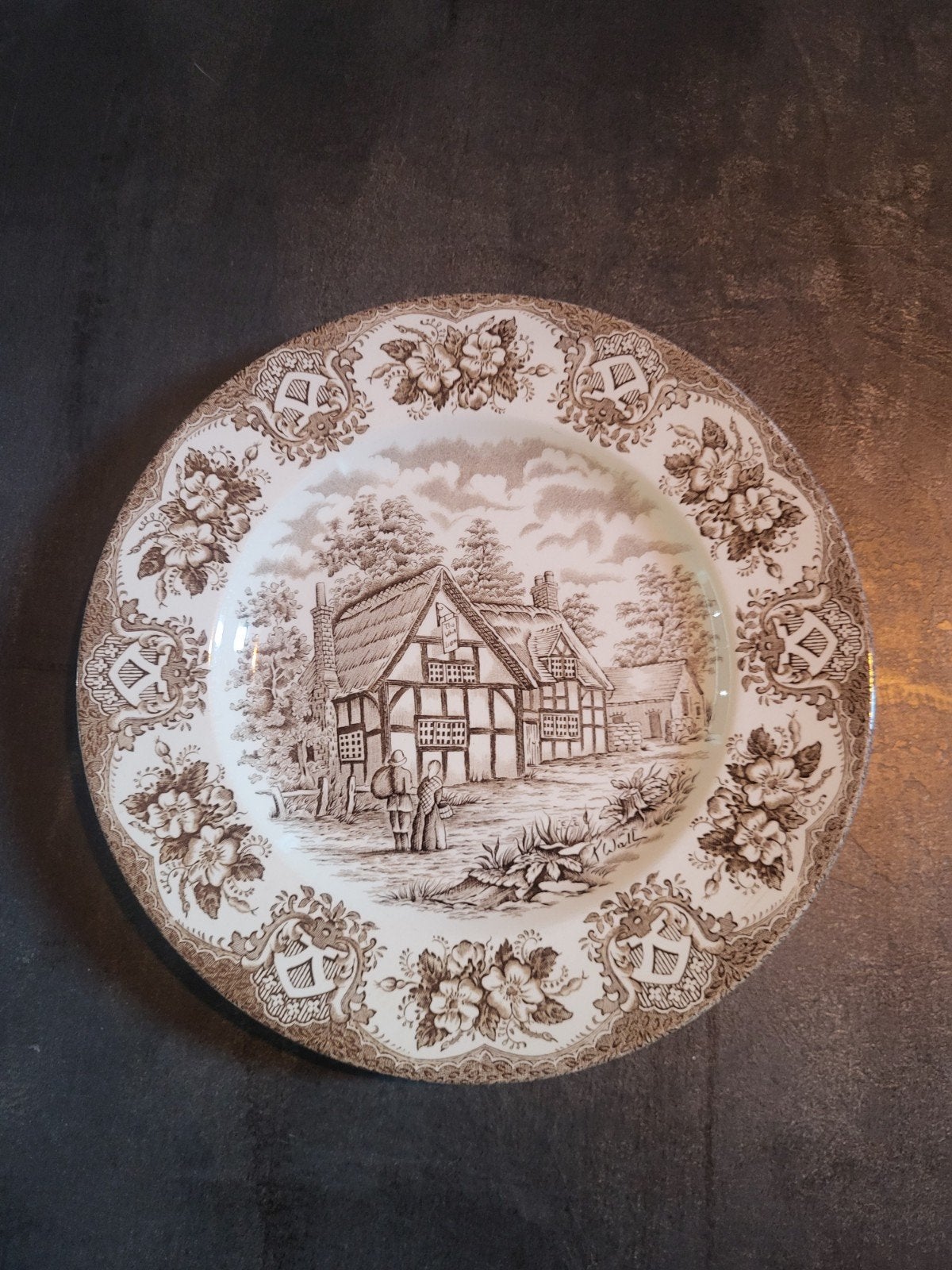 Vintage Old Inns Series bord - Engelse landhuisprint, Ophalen of Verzenden