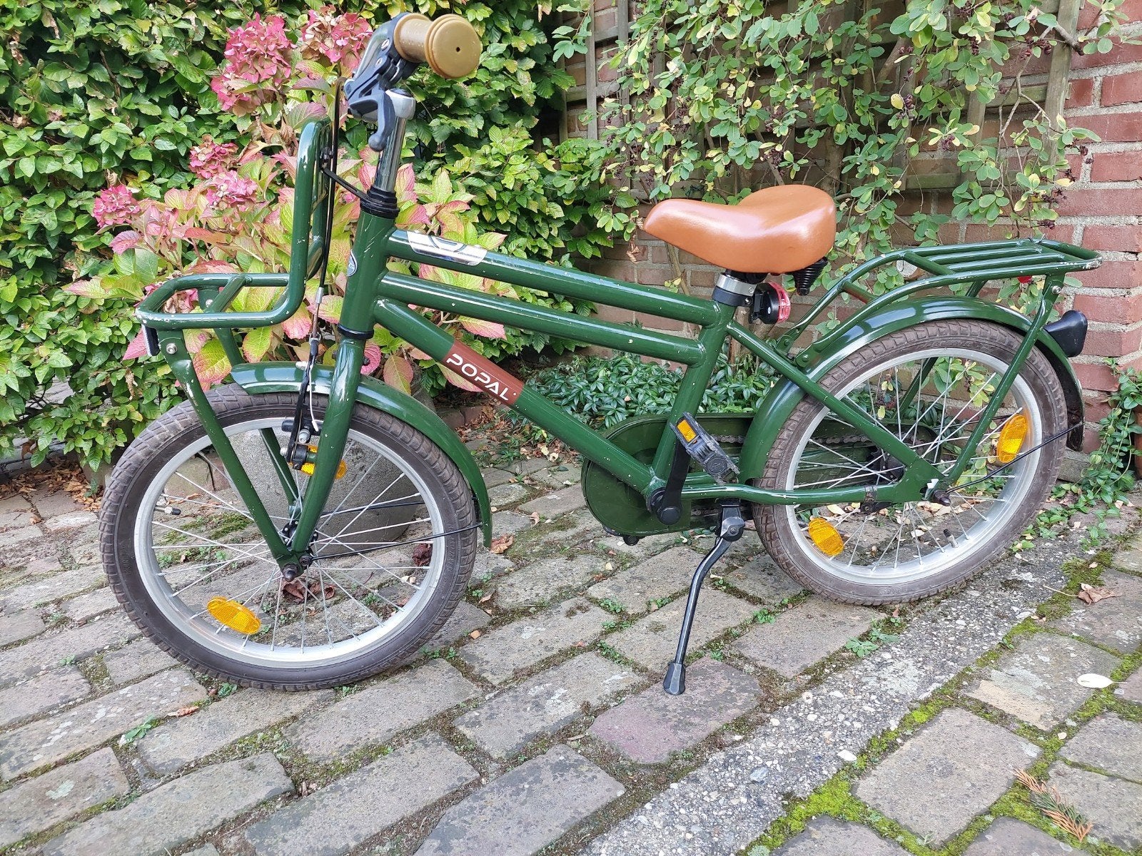 Popal kinderfiets 18 inch - Groen, Ophalen, Terugtraprem, Popal, 16 tot 20 inch