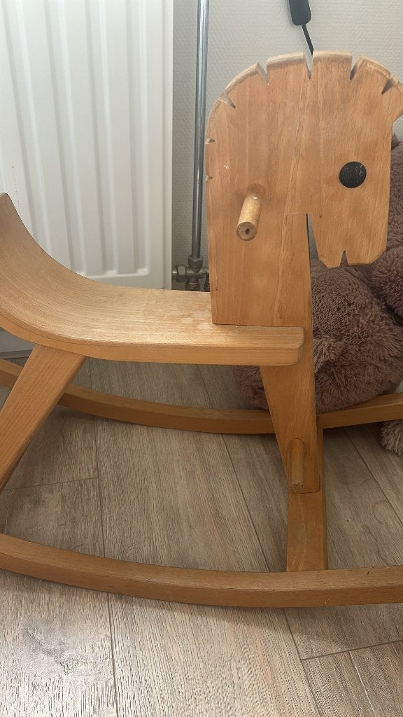 Houten hobbelpaard, Kinderen en Baby's, Speelgoed | Houten speelgoed, Ophalen, Gebruikt, Rij- of Hobbelspeelgoed