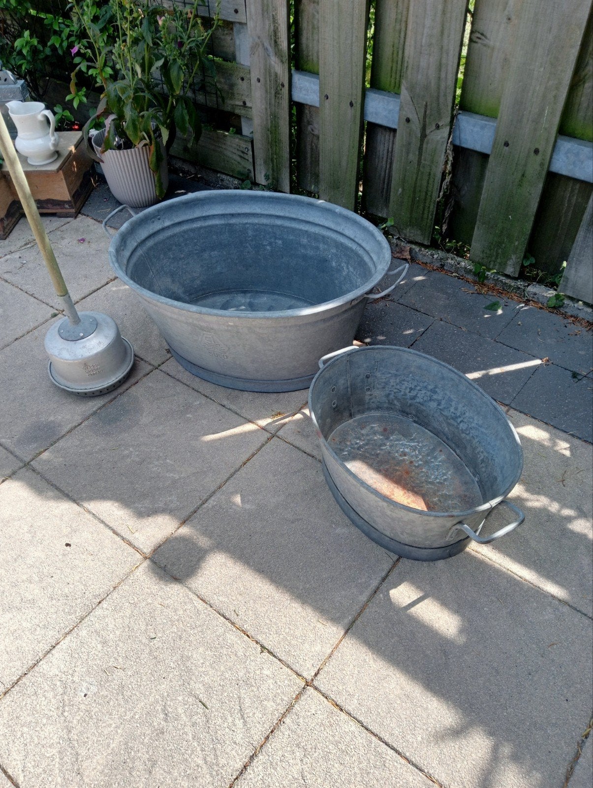 Zinken teilen en wasklopper....groot en kleine teil, Ophalen of Verzenden