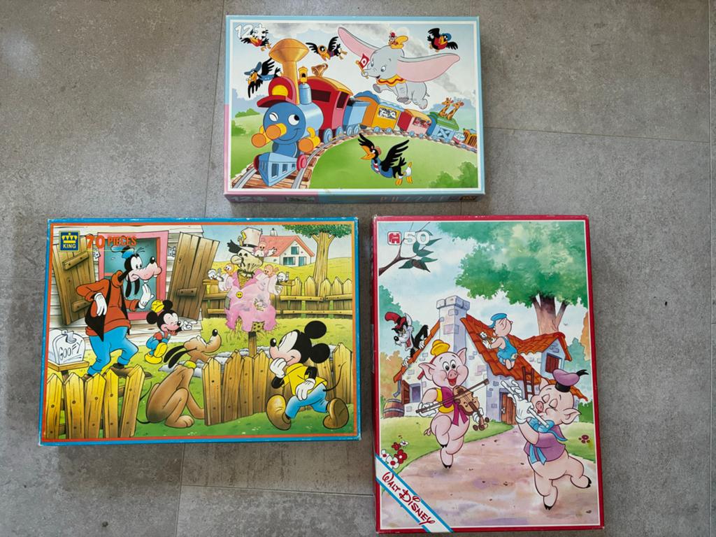 3 Disney Legpuzzels: Mickey, Dumbo & Biggen, Kinderen en Baby's, Speelgoed | Kinderpuzzels, Ophalen of Verzenden, 10 tot 50 stukjes