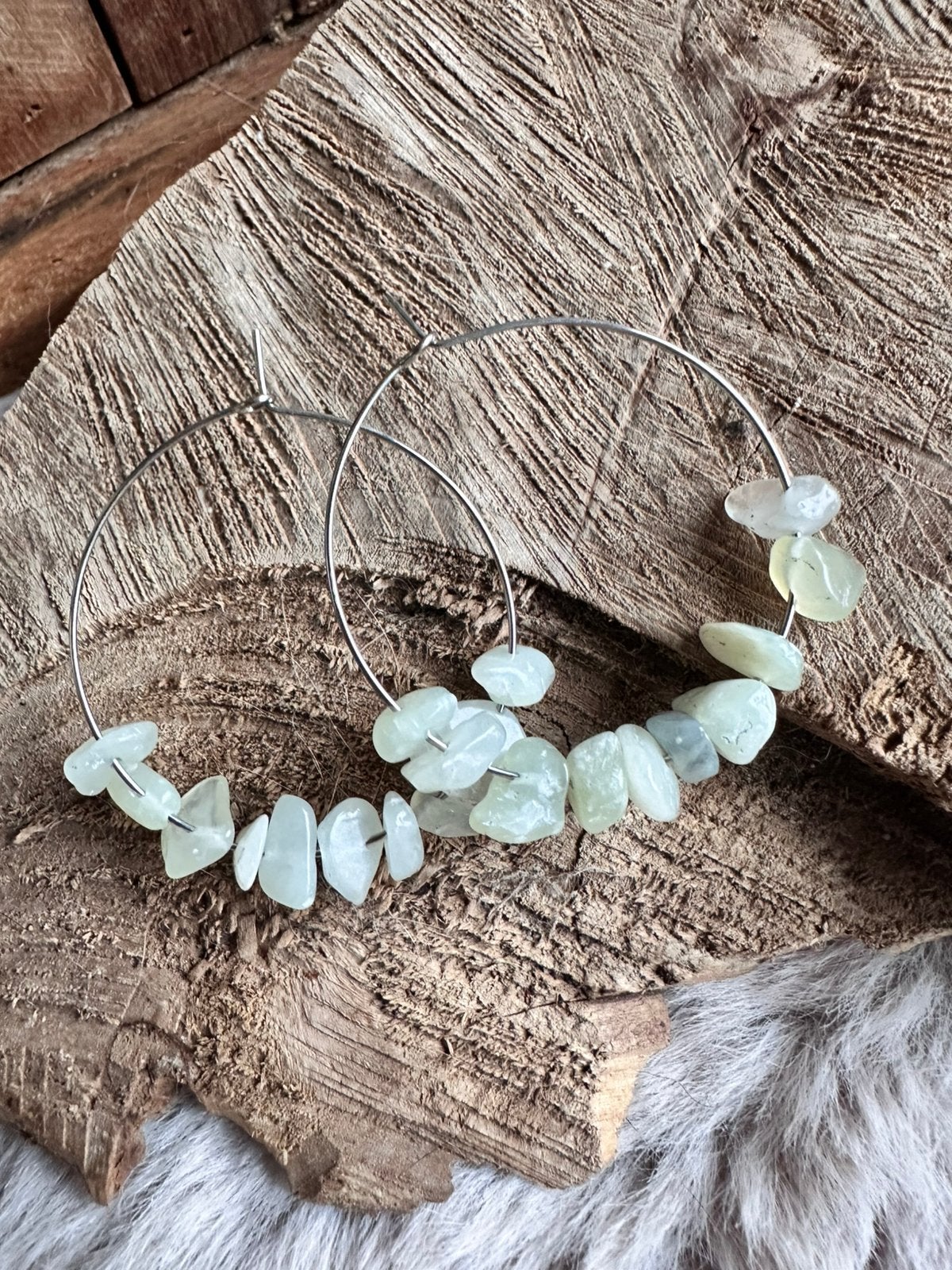 Boho oorbellen /creolen / splitstenen / Ibiza / nieuw, Sieraden, Tassen en Uiterlijk, Ophalen of Verzenden, Nieuw, Zilver, Overige materialen