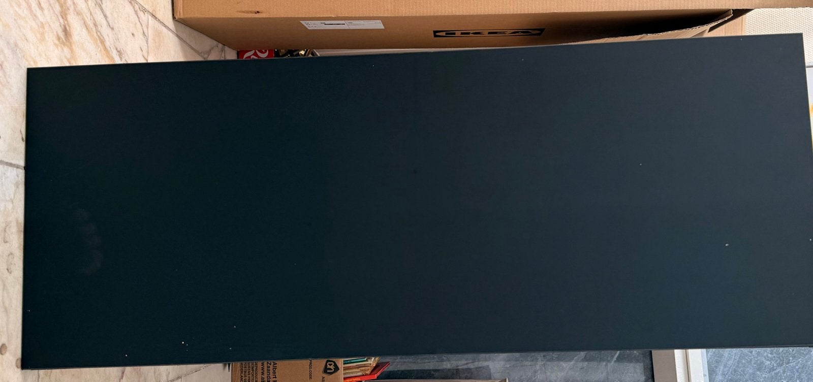 Zwarte houten zweef kast - 90 cm hoog, Ophalen, Gebruikt