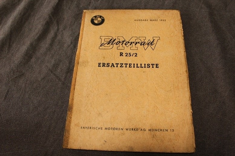 BMW R25/2 1952 motorrad ersatzteil liste, Ophalen of Verzenden, BMW