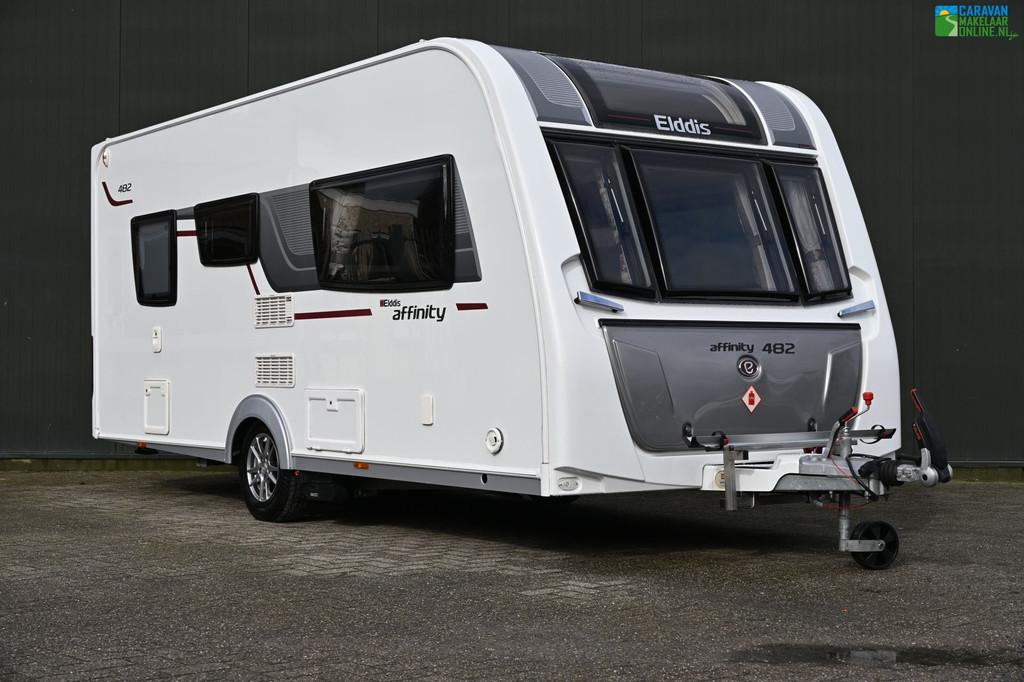 Elddis Affinity 482 Mover|ALDE|Fietsdrager|Luifel|Oven|etc, Caravans en Kamperen, Standaardzit, Tot en met 2, Bedrijf, 5 tot 6 meter