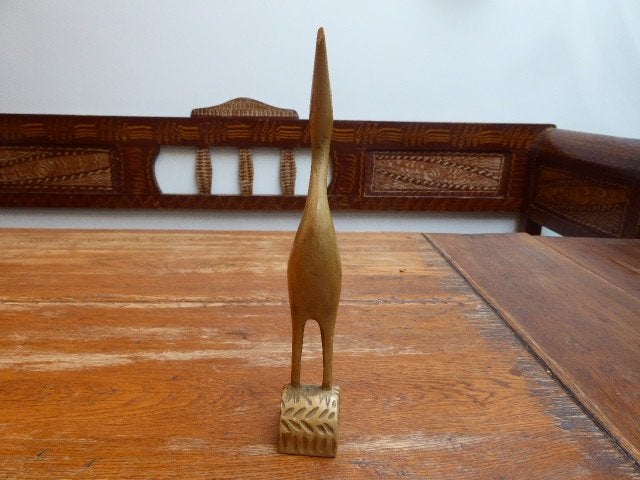 Strak vormgegeven vintage houten vogel, Antiek en Kunst, Ophalen of Verzenden