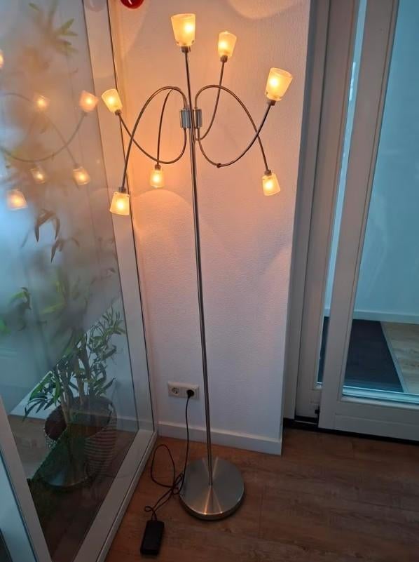 Ikea stalamp met dimmer, izgs, Ophalen, Zo goed als nieuw, Glas, 150 tot 200 cm