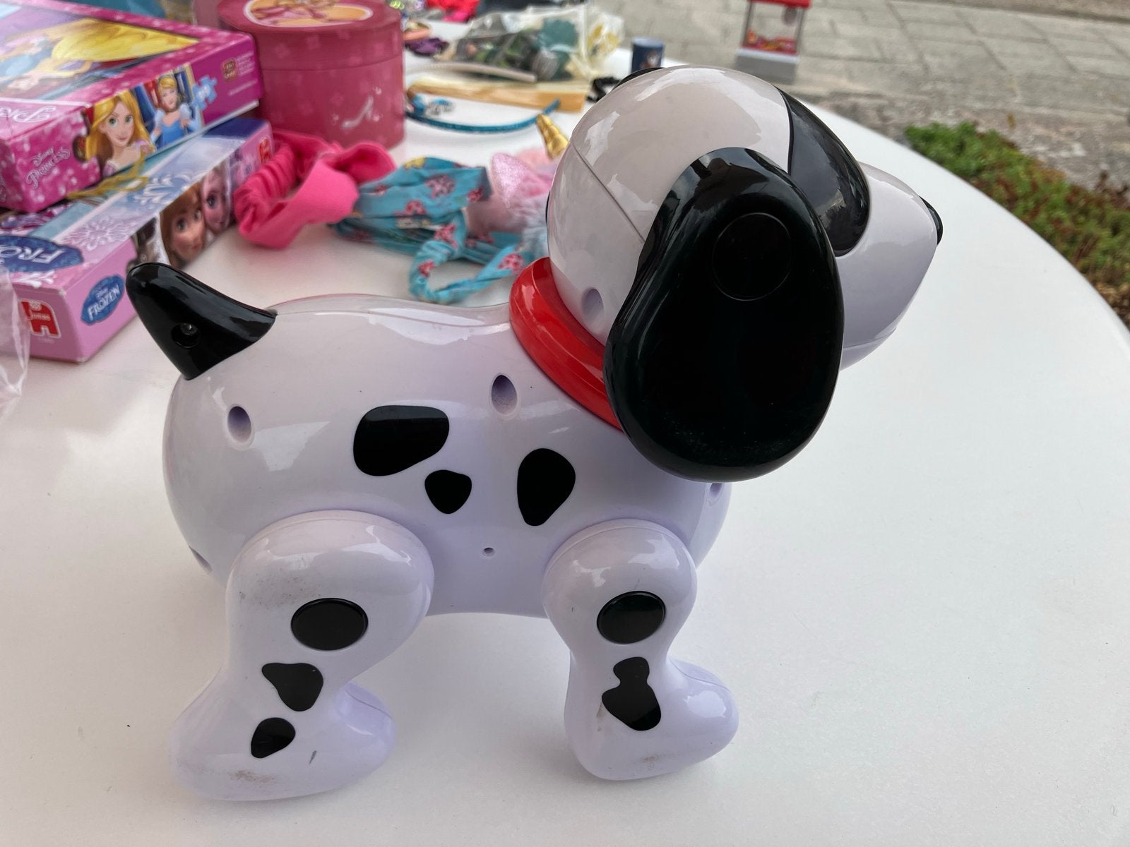 Interactieve Robothond Speelgoed - Wit met Zwarte Vlekken, Kinderen en Baby's, Speelgoed | Overig, Ophalen of Verzenden, Gebruikt