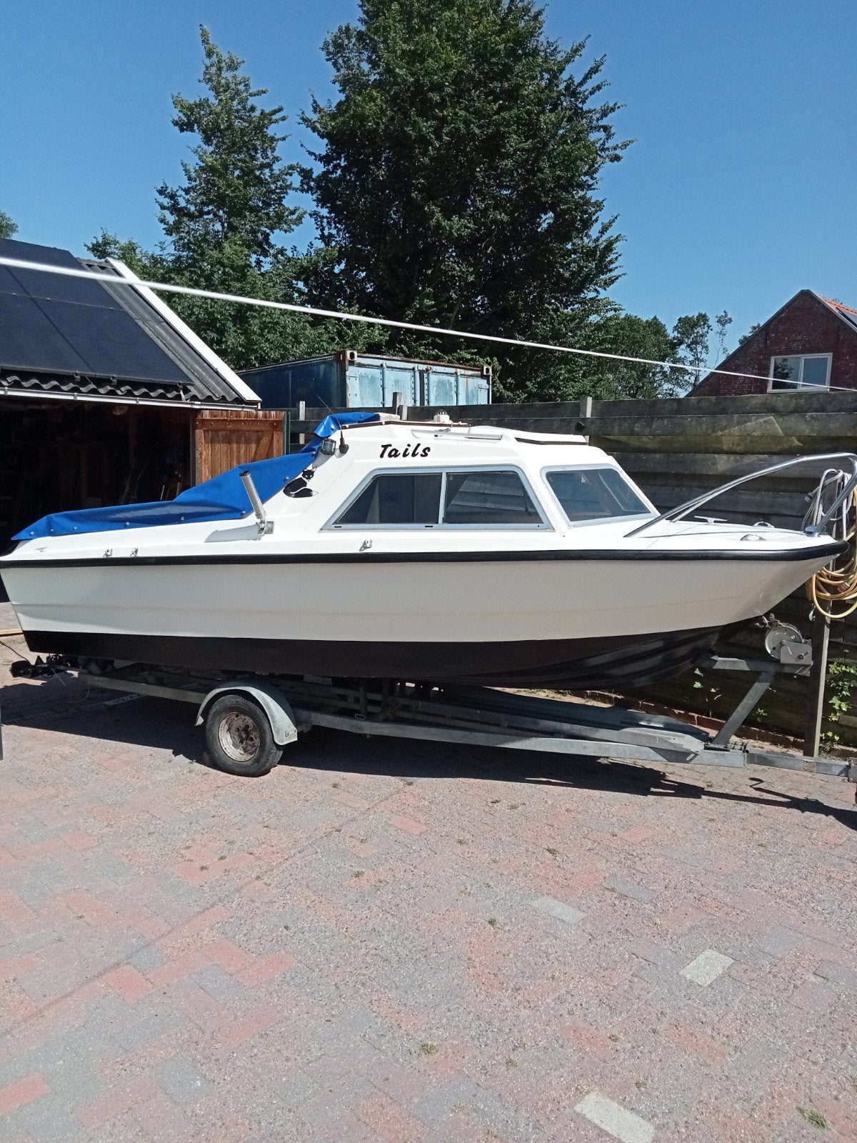 Nette Engelse vis/consoleboot compleet met trailer en motor, Ophalen, Gebruikt, Tot 10 pk, Viertaktmotor